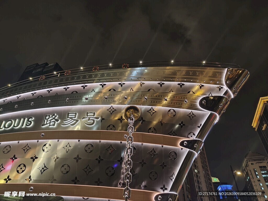 城市夜景桥梁