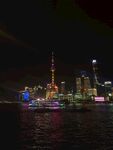 黄浦江畔陆家嘴夜景