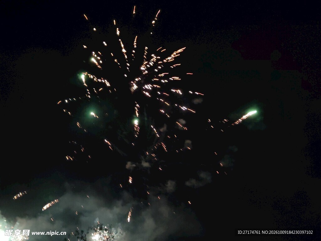 夜空中的璀璨烟花
