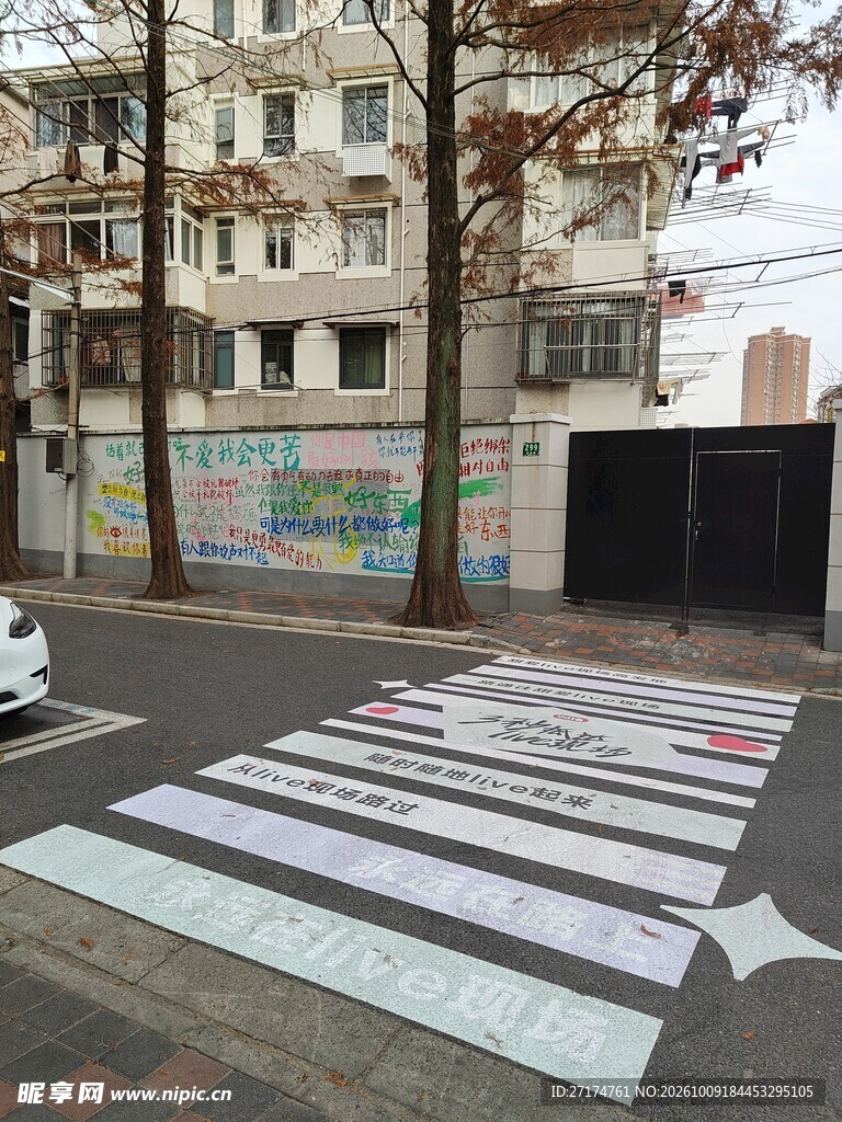 街头创意斑马线街景