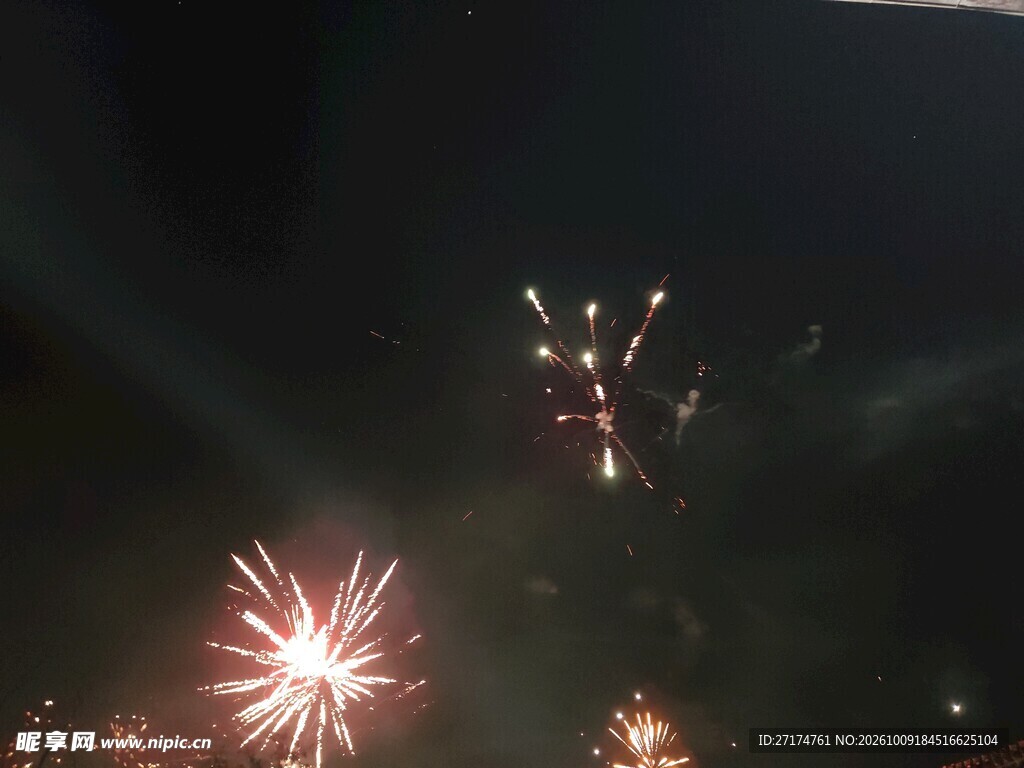 夜空绽放的烟花