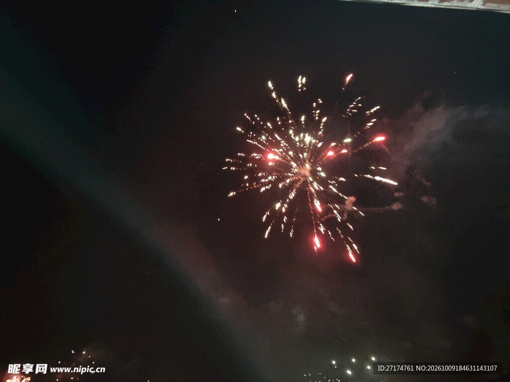 夜空绽放的烟花