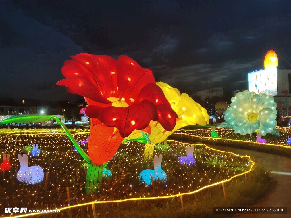 花卉造型夜景灯光展