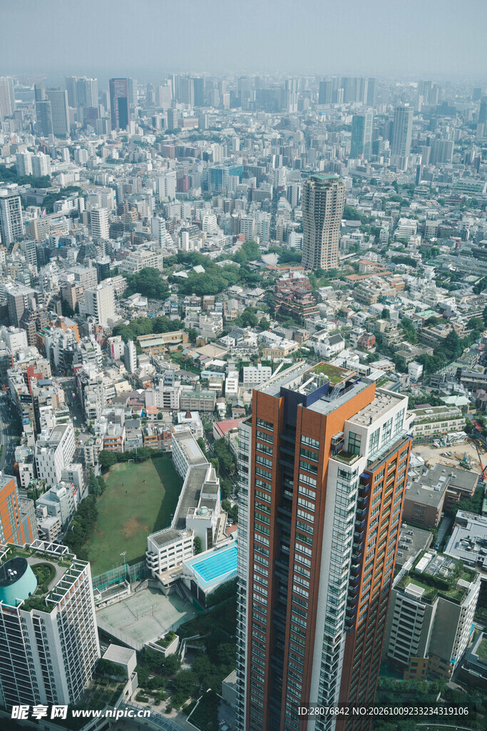 高空俯瞰城市全景