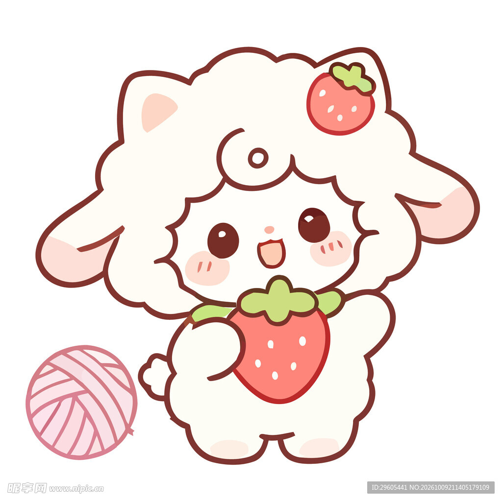 小绵羊插画