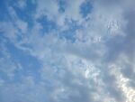 蓝天薄云晴空景象