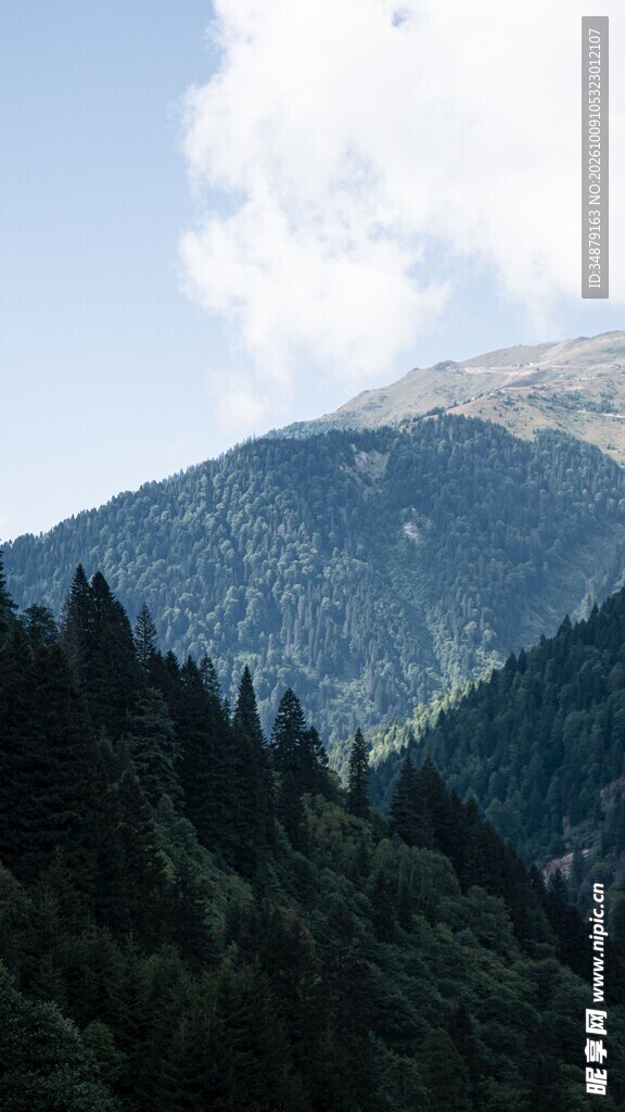 山林晴空自然景观
