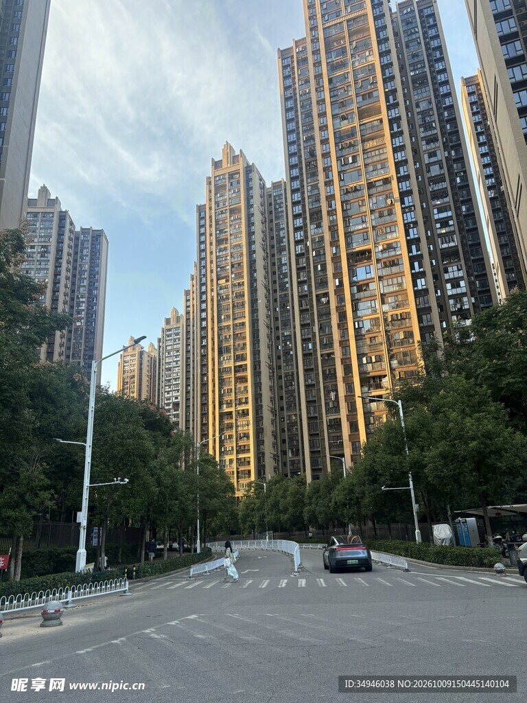城市高层住宅街景