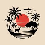 海岛落日徽章