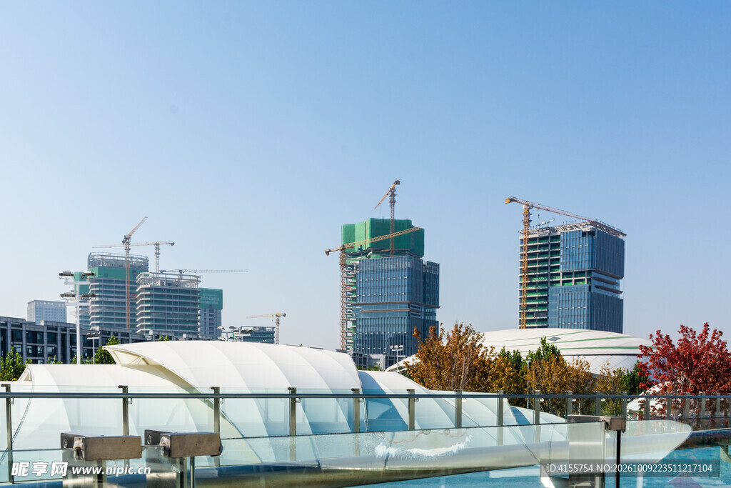 城市在建高楼远景