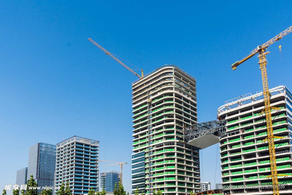 在建城市高楼群