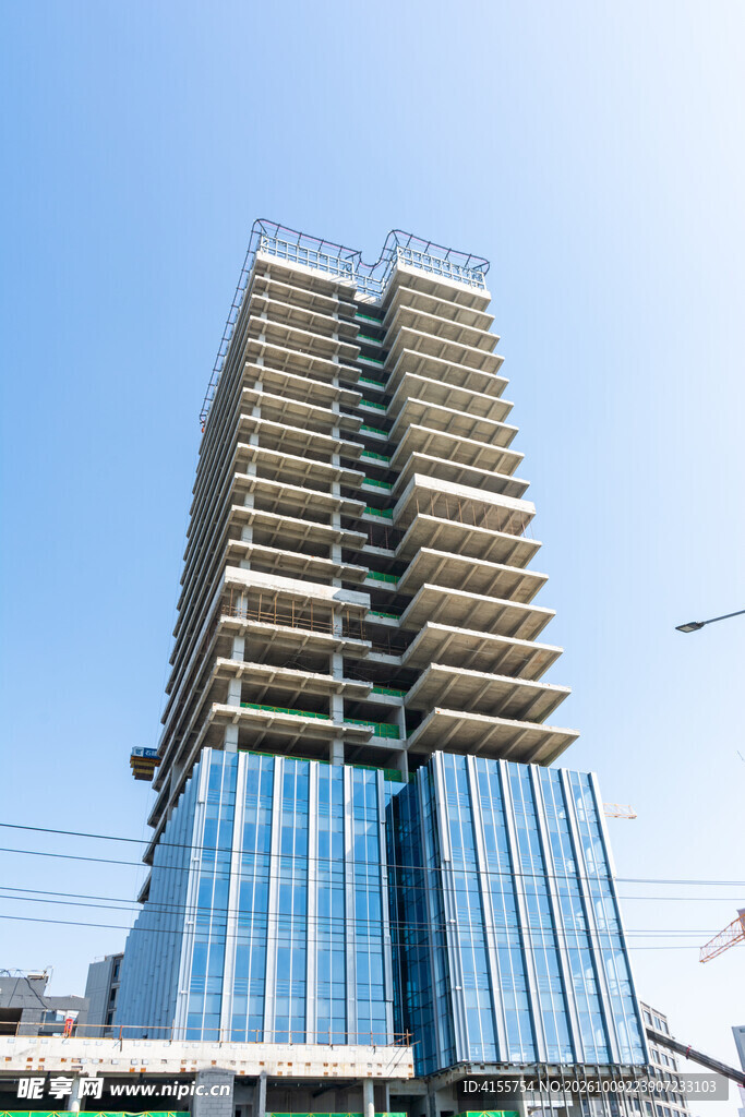 在建高层现代建筑