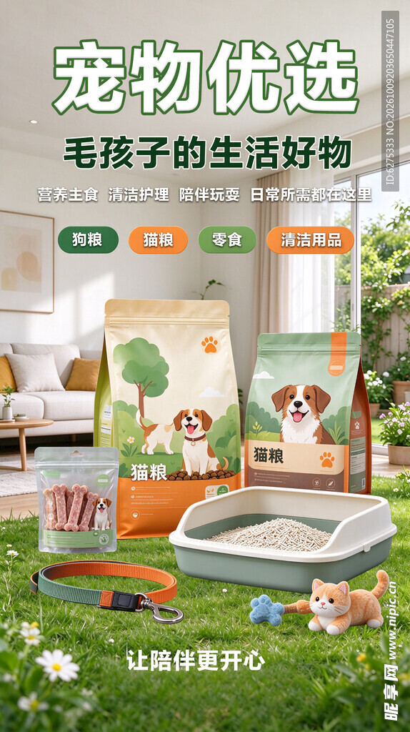 宠物优选好物宣传海报