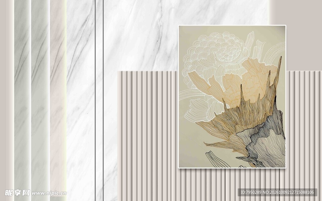 光影下的墙面装饰画