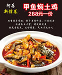 甲鱼焖土鸡美食海报