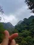 山间云雾山野风光登临泰山十八盘