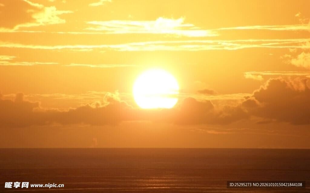 海上日落黄昏美景