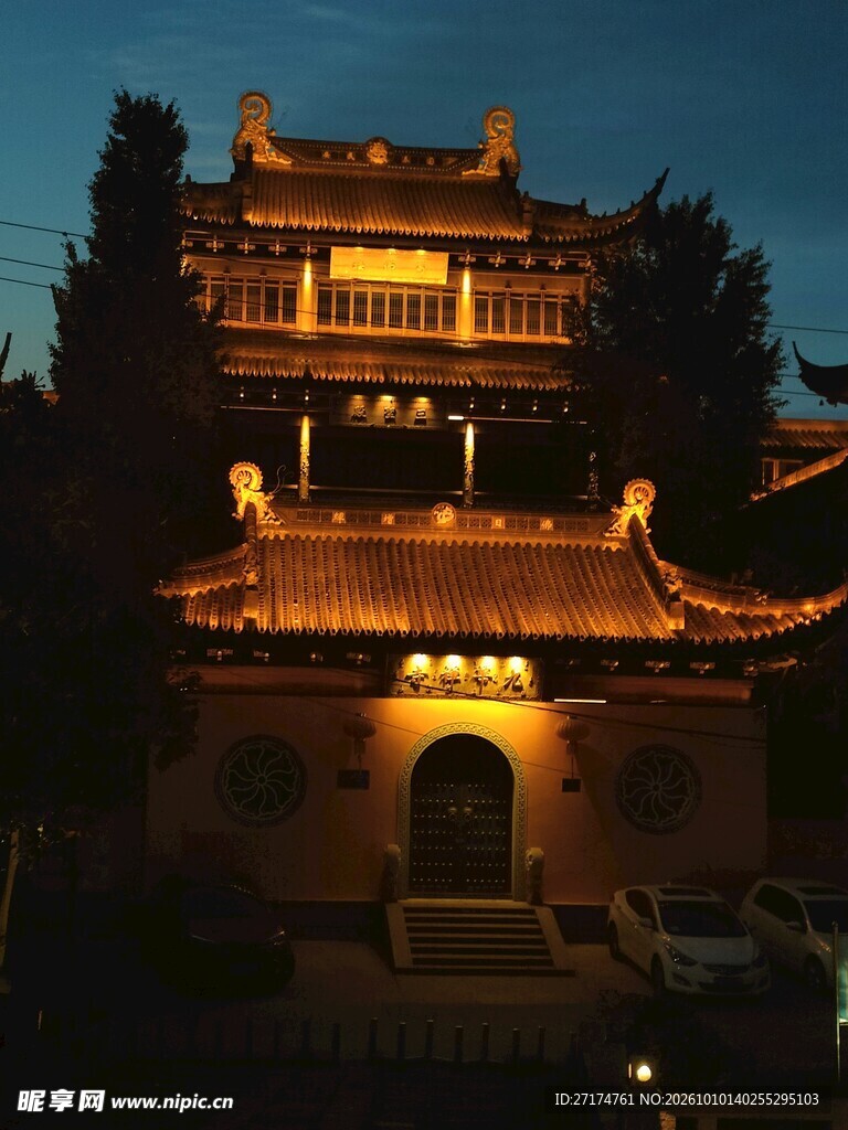 古建楼阁夜景
