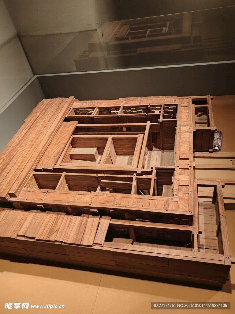 木质建筑布局模型