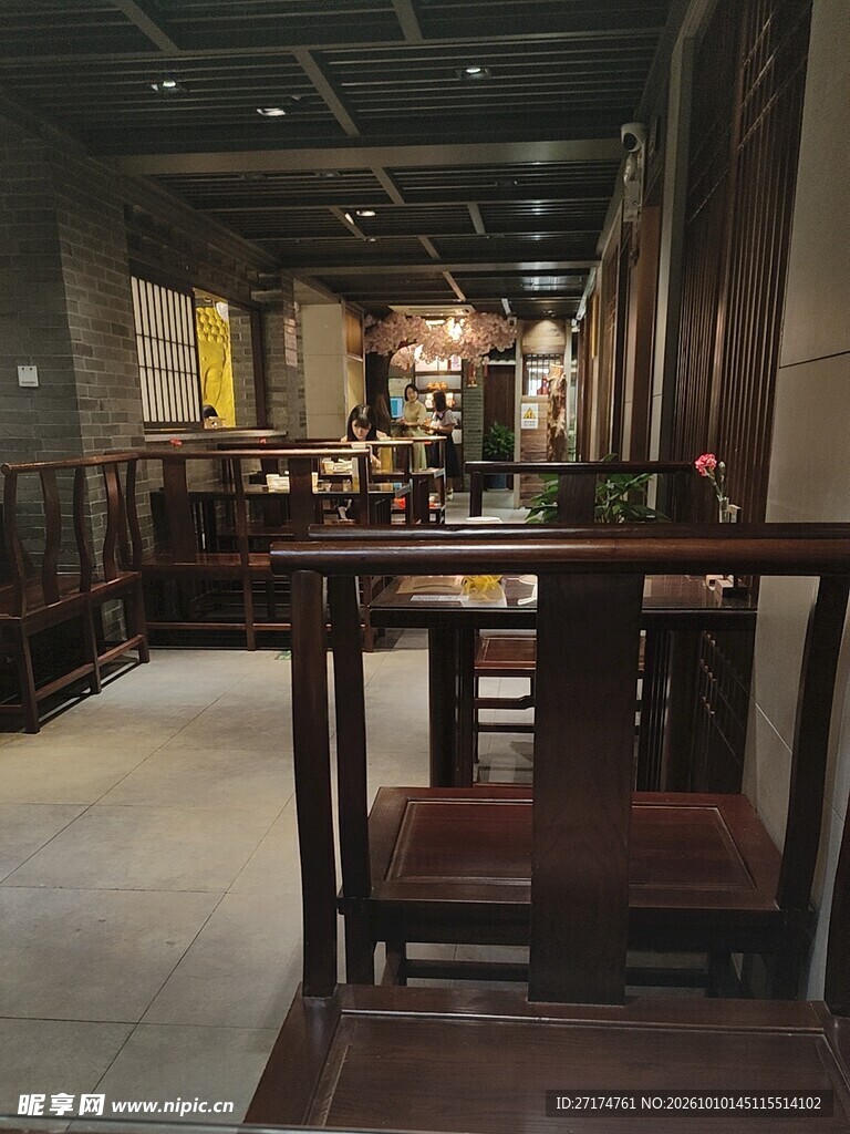 中式复古室内走廊