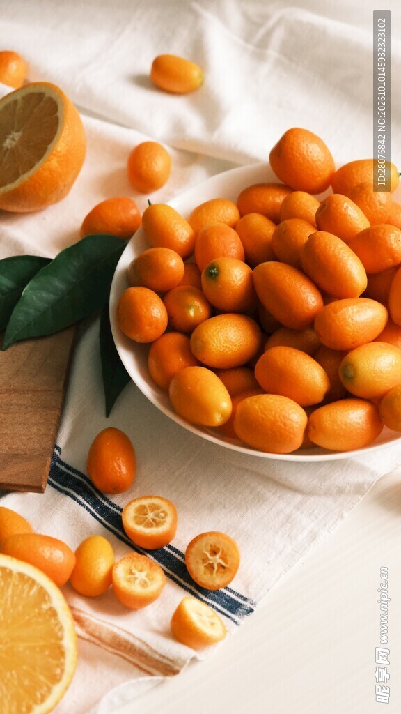新鲜金桔美食摆盘