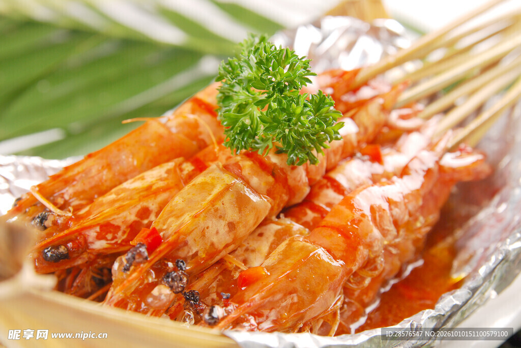 虾肉串