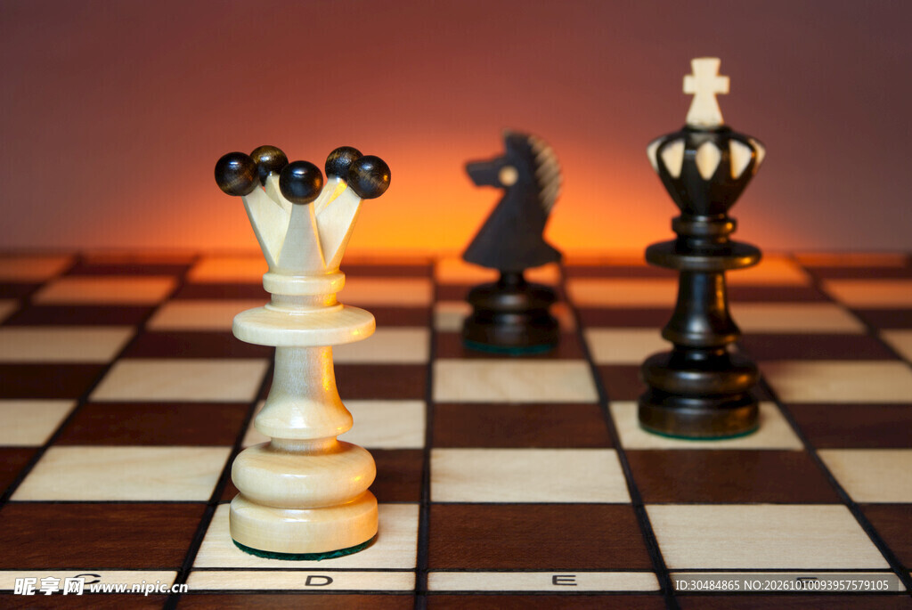 国际象棋棋子特写