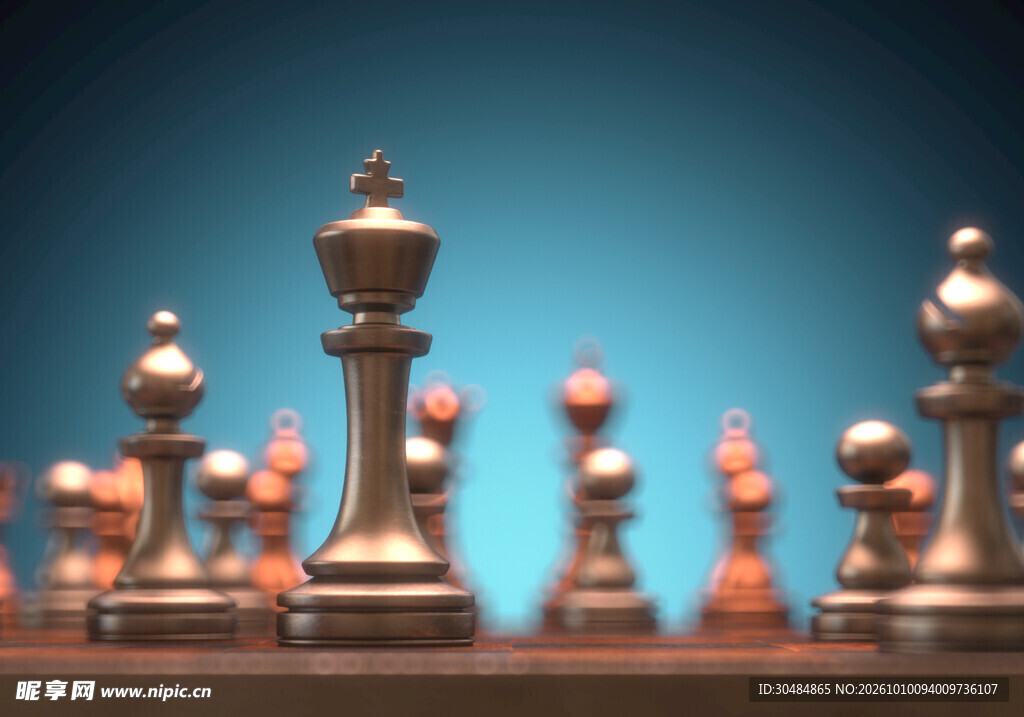 金属质感国际象棋