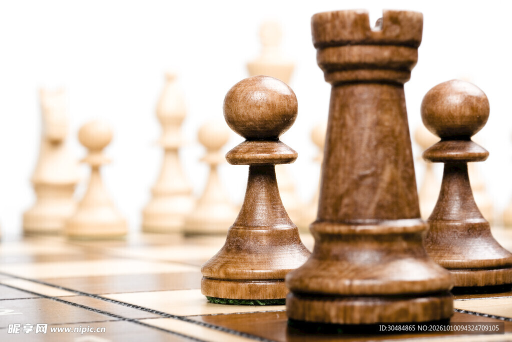 国际象棋棋子特写