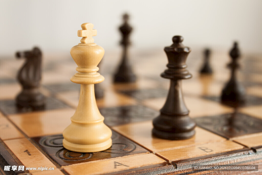 国际象棋对弈特写