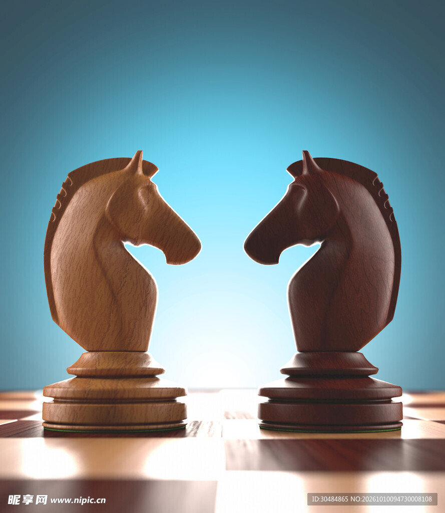 国际象棋双马对峙