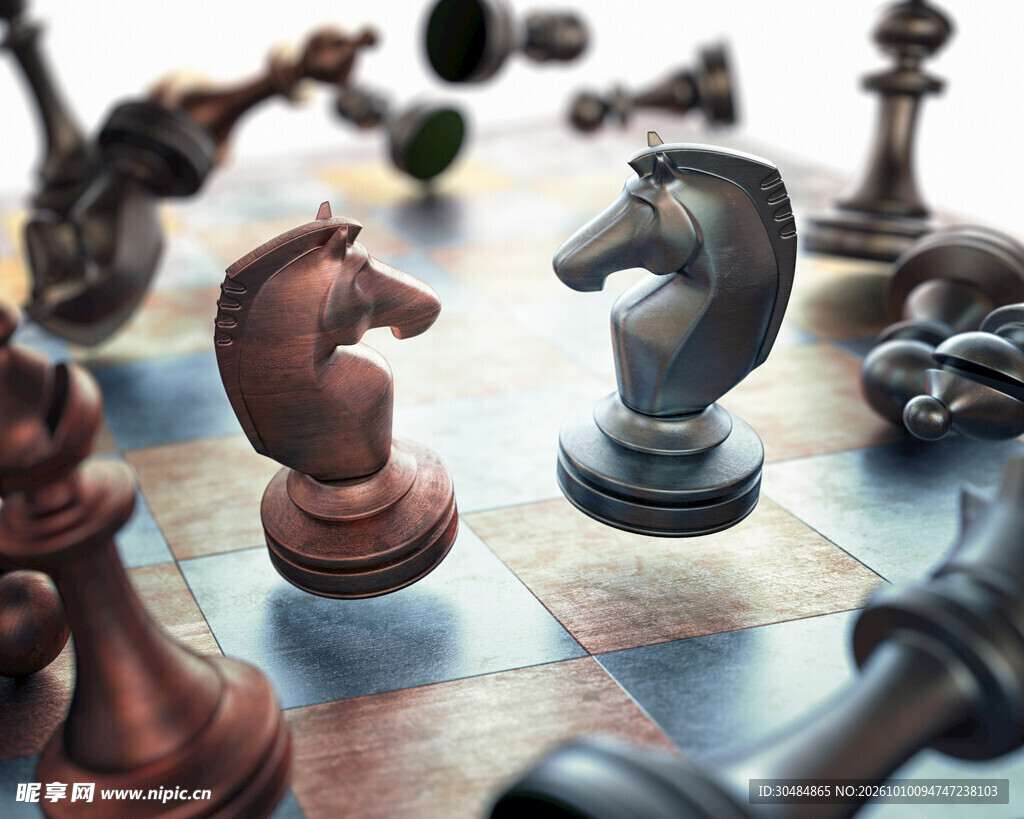 国际象棋双马对峙