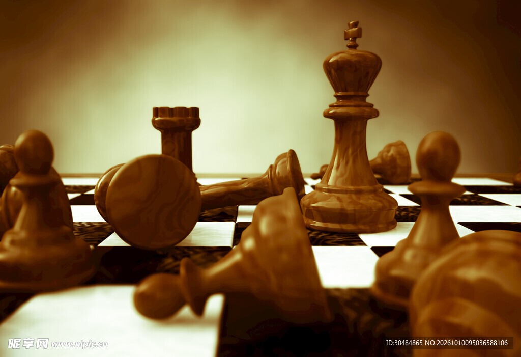 复古国际象棋特写