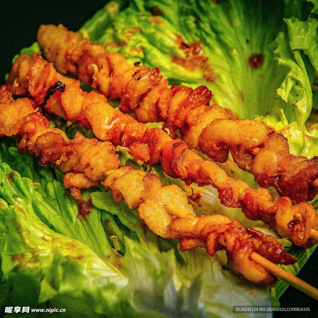 美味烤鸡肉串