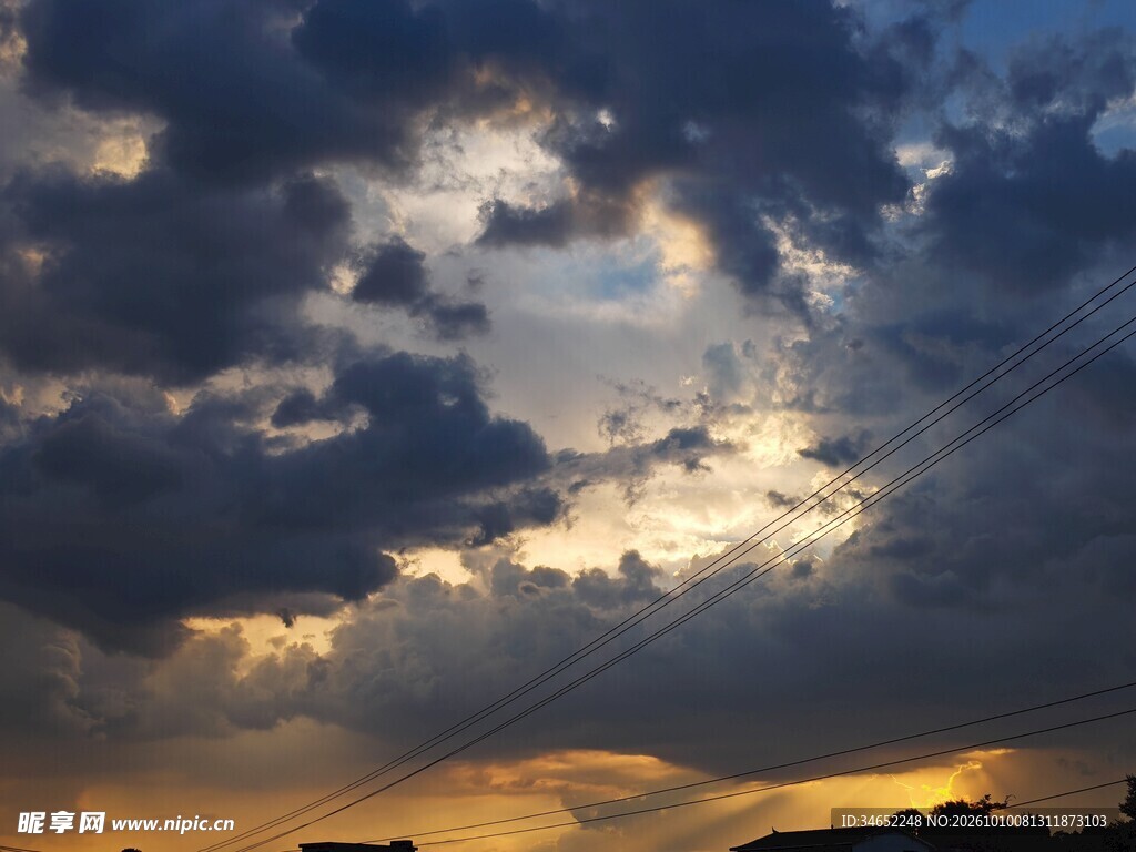 黄昏天空云层景观