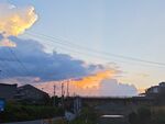 乡村黄昏晚霞美景