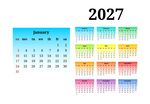 2027 年历模板