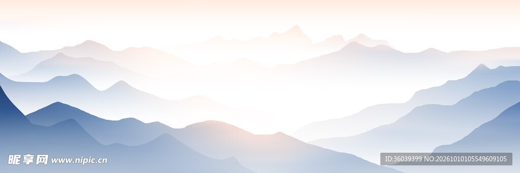 水墨远山背景