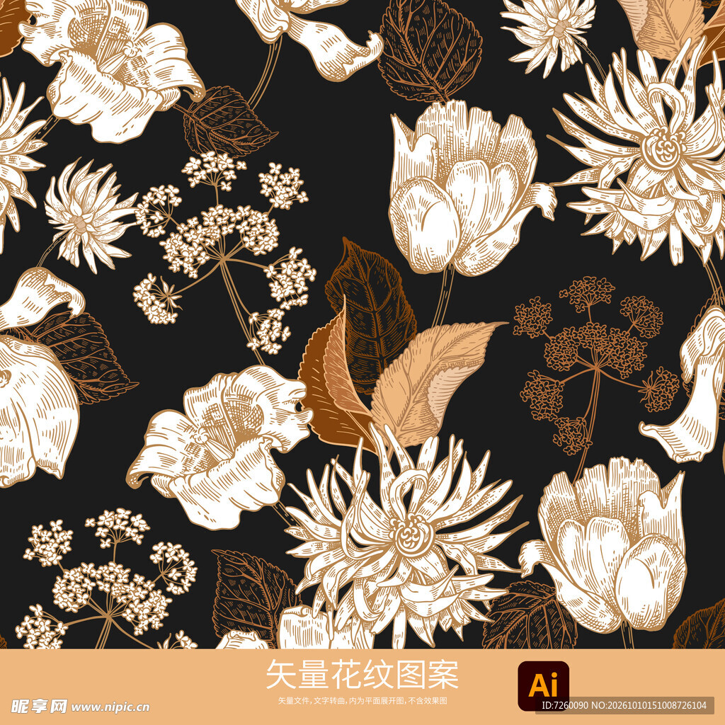 矢量花纹
