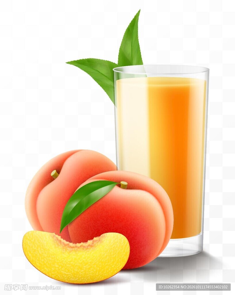 鲜榨水蜜桃果汁