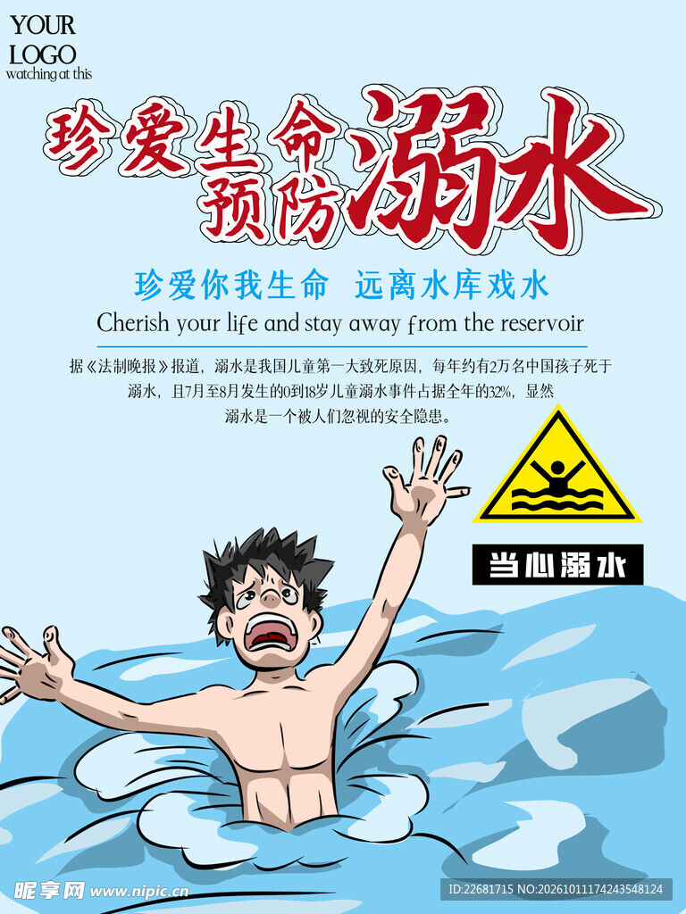 防溺水海报 