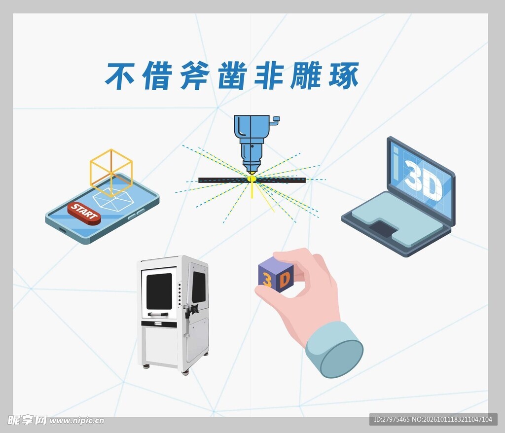 现代精密加工技术示意图