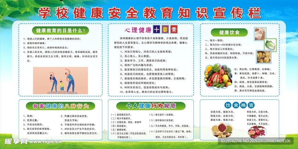 学校健康安全教育知识宣传栏