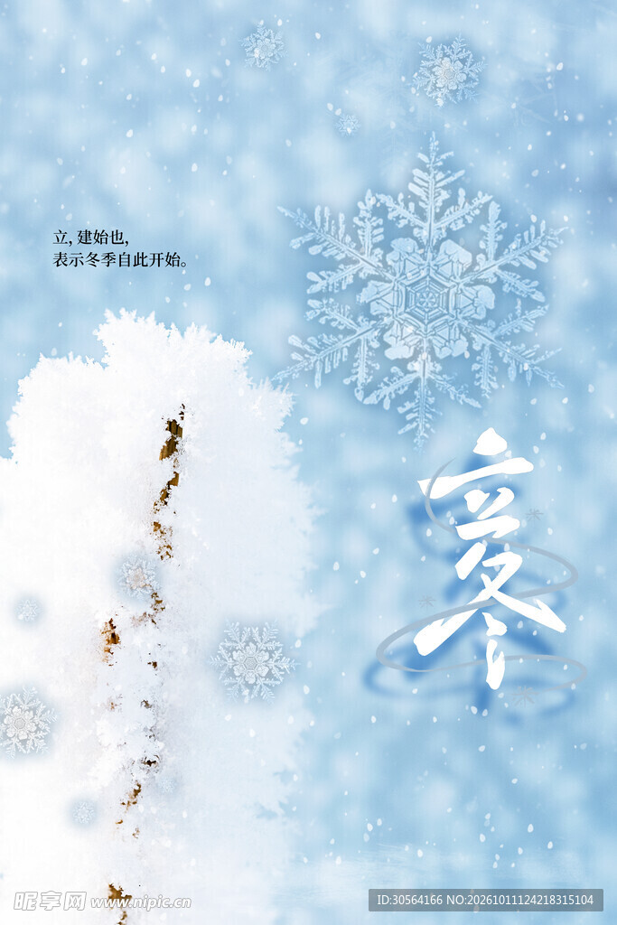 立冬节气雪景海报