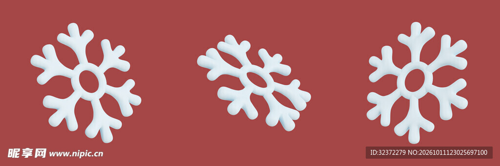 红底雪花装饰图案