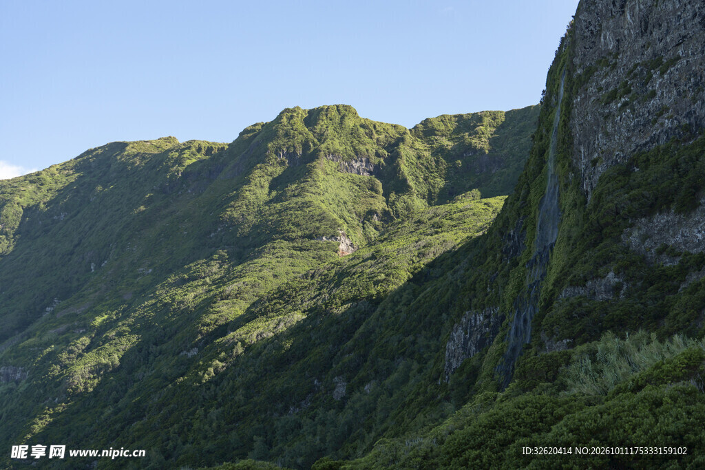 青山晴空山野风光