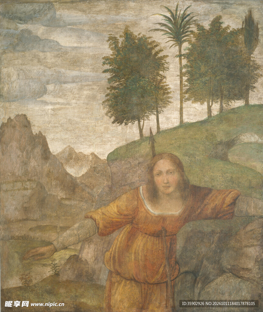 郊野古典人物油画