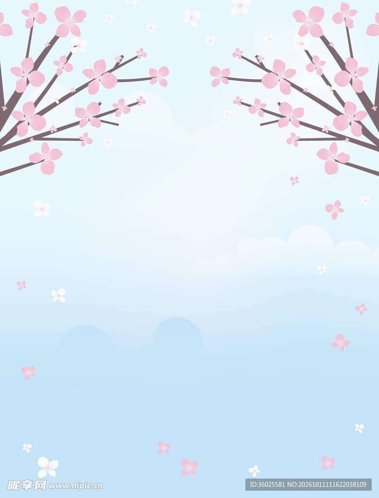樱花背景素材