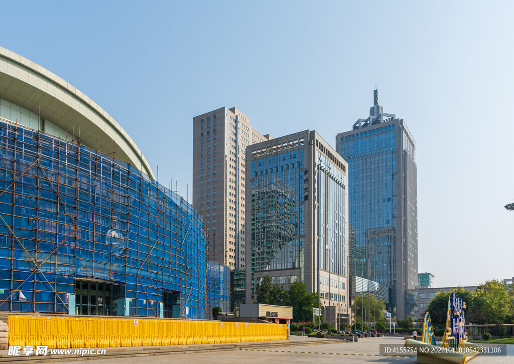 城市商务建筑群街景