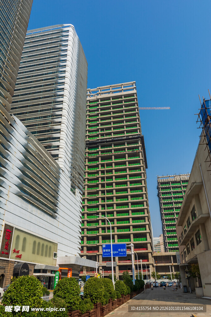 城市高层商务建筑群